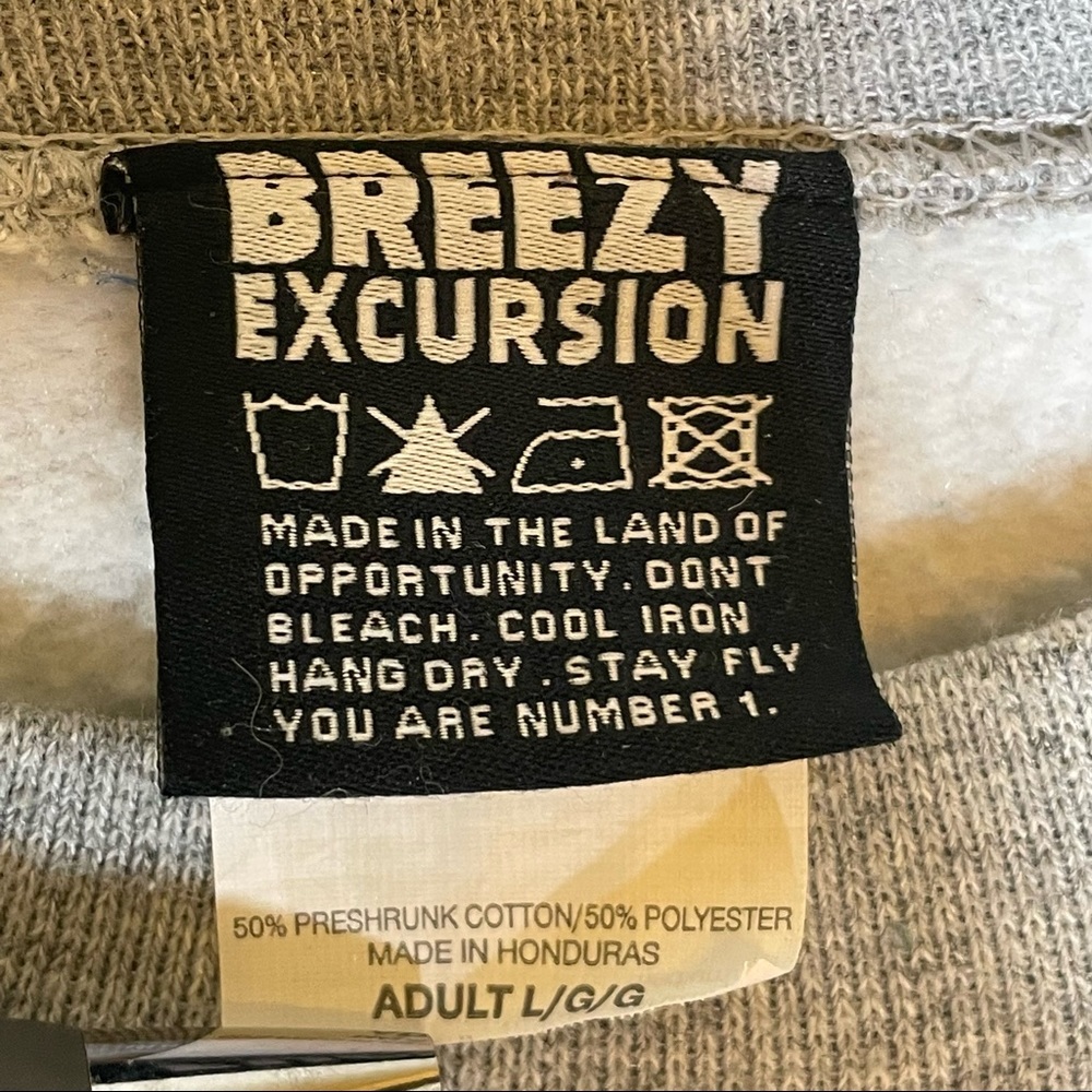 Breezy Excursion Men’s Grey Masters Crewneck Sweatshirt Size Large - Picture 6 of 7